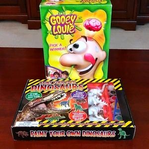 Gifts for kids:  "Gooey Louie"  and "Paint Your Own Dinosaurs"